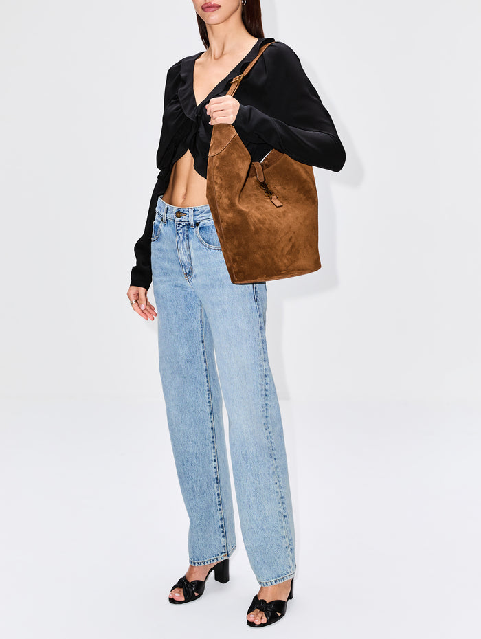 Le 5 à 7 Shopping Hobo Bag,SAINT LAURENT,CARAMEL,Image 1