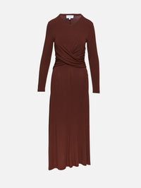 Twist Jersey Dress,LA LIGNE,COCOA,Image 1
