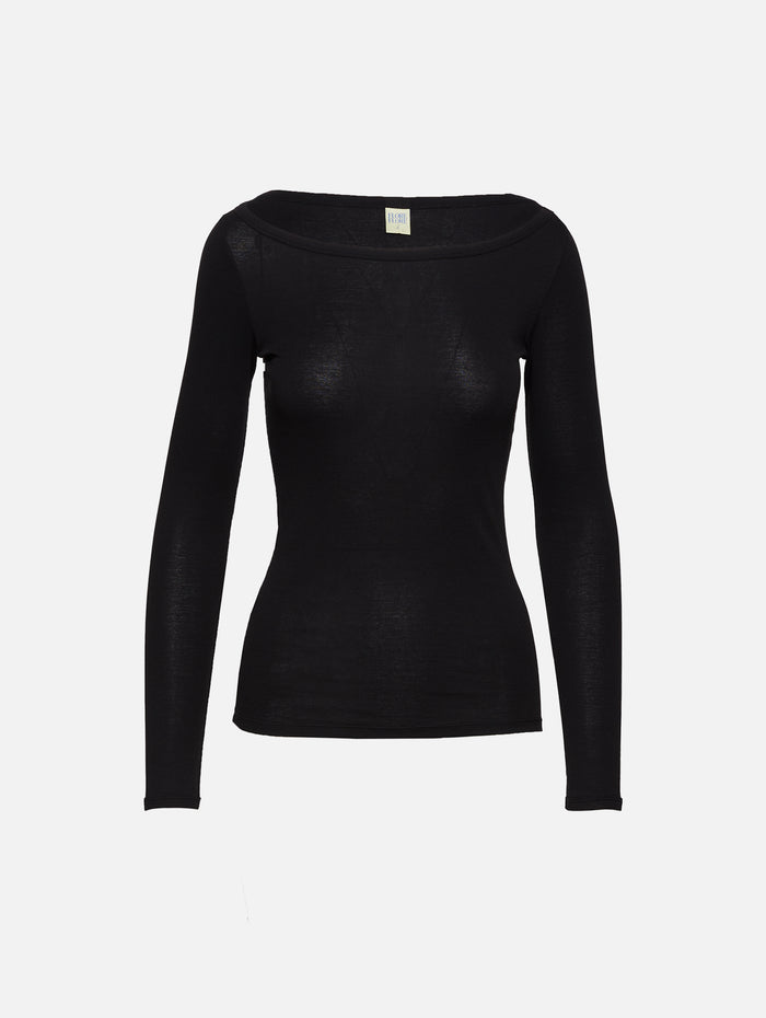 Tende Longsleeve Top,FLORE FLORE,BLACK,Image 1