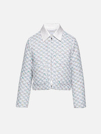 Down Patch Pocket Golf Jacket,THOM BROWNE,MEDIUM GREY,Image 1