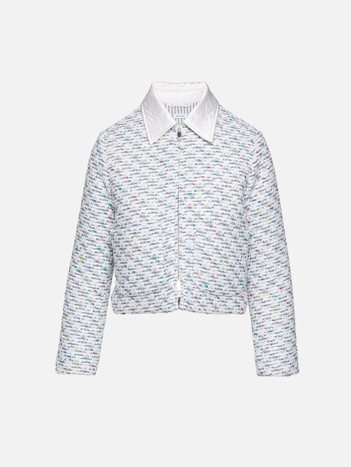 Down Patch Pocket Golf Jacket,THOM BROWNE,MEDIUM GREY,Image 1