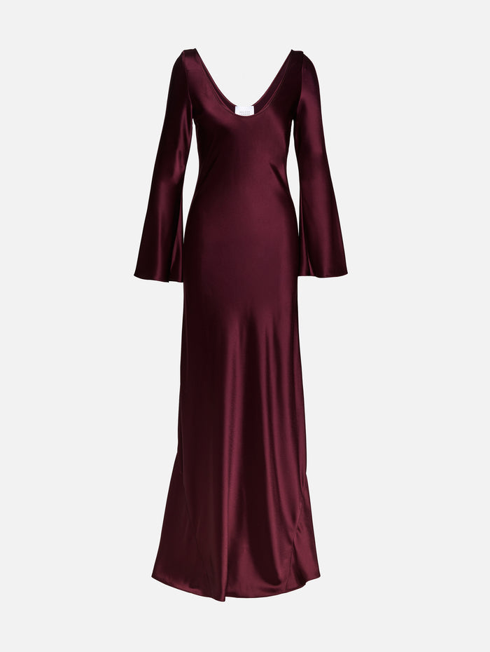 Valletta Gown,GALVAN,OXBLOOD,Image 1