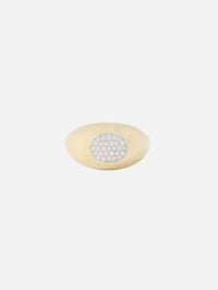 Oval Pave Domed Ring,SHYLEE ROSE,YELLOW GOLD,Image 1