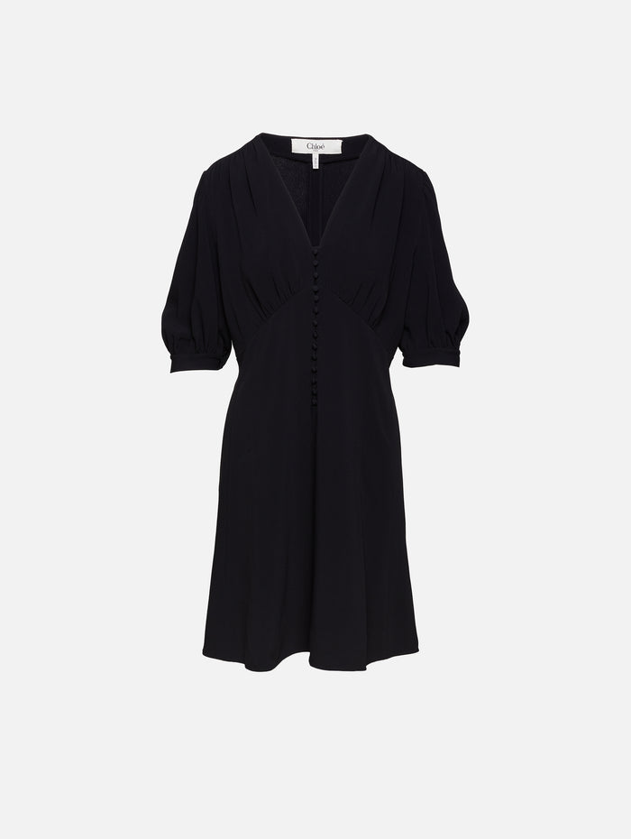 Mini Length Dress,CHLOÉ,BLACK,Image 1