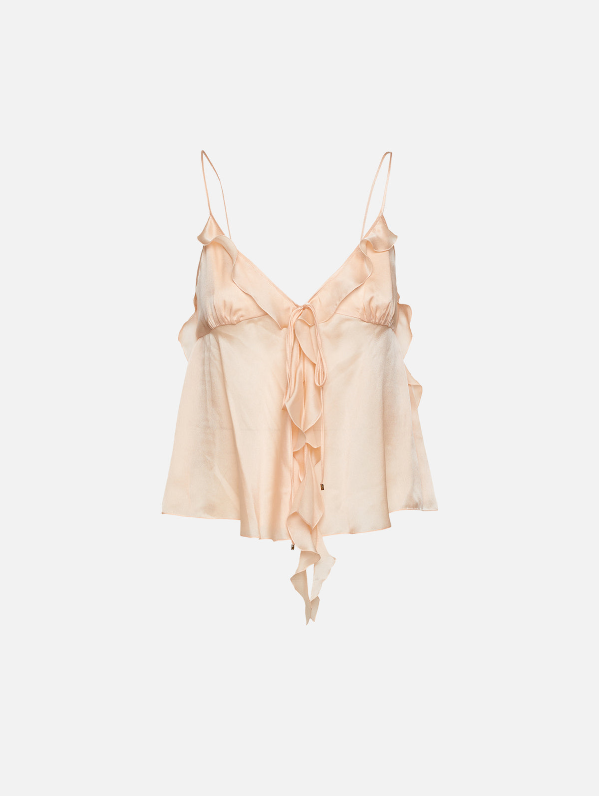 Ruffle Top,CHLOÉ,DELICATE PINK,Image 1