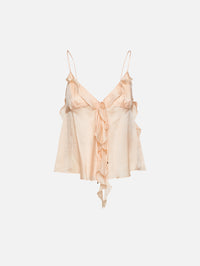 Ruffle Top,CHLOÉ,DELICATE PINK,Image 1