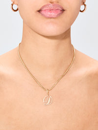 Medium Initial Charm,SHYLEE ROSE,YELLOW GOLD,Image 2