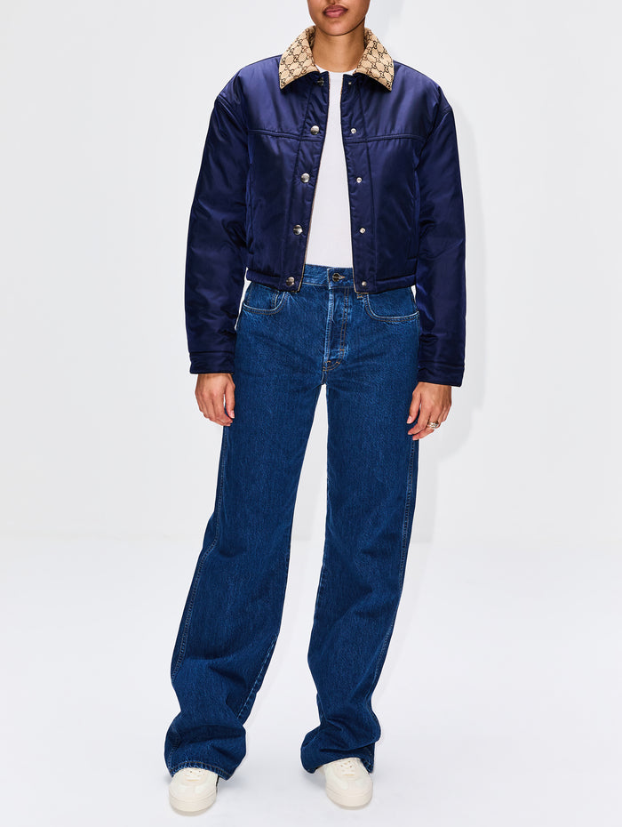 Reversible Jacket,GUCCI,NAVY MULTI,Image 1