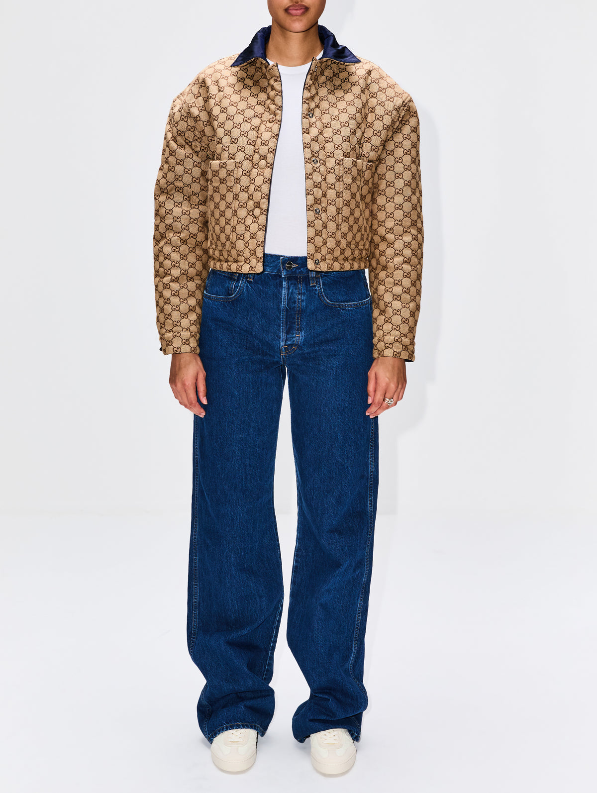 Reversible Jacket,GUCCI,NAVY MULTI,Image 4
