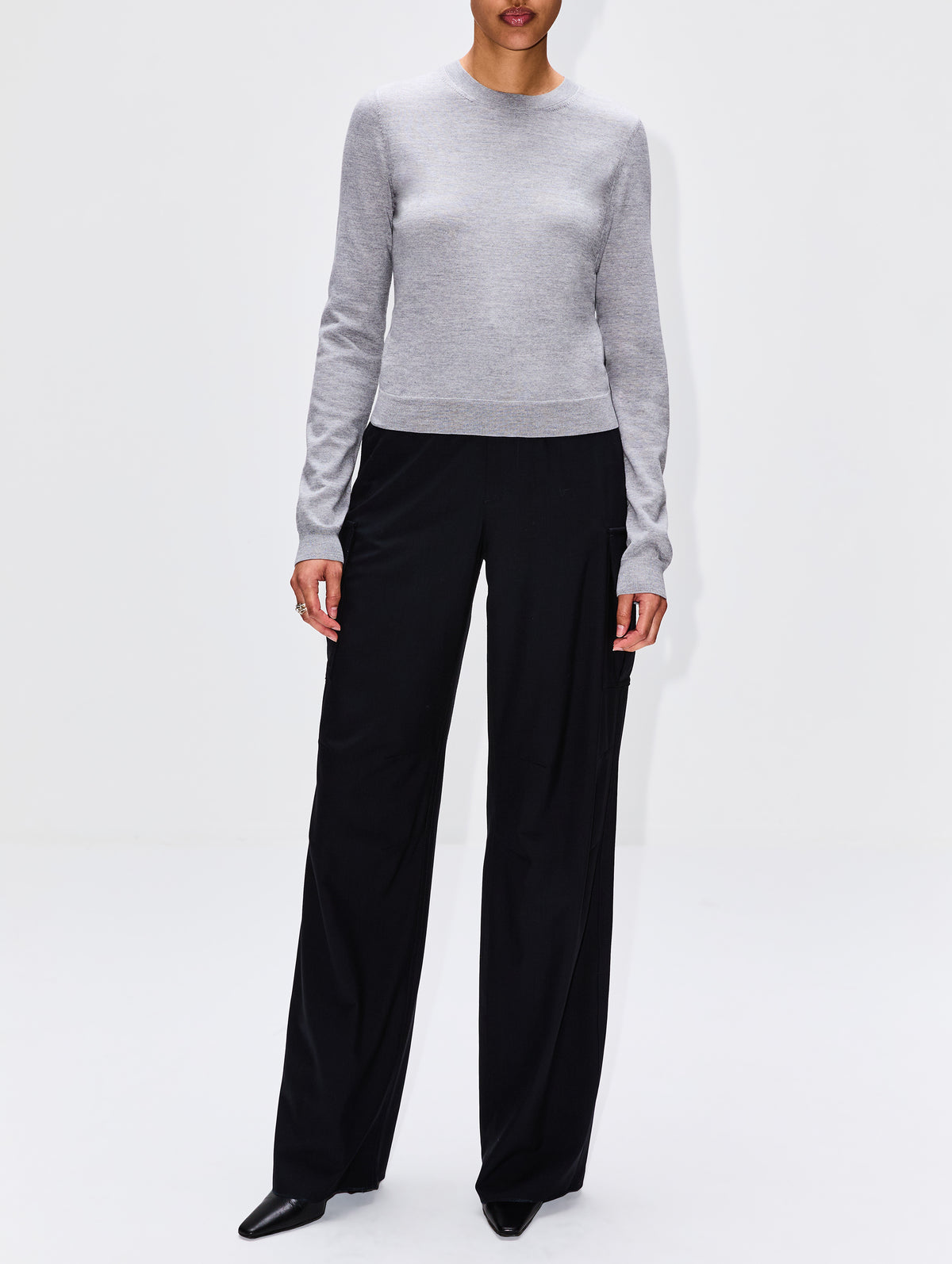 Straight Leg Trouser,BOTTEGA VENETA,DARK BLUE,Image 2
