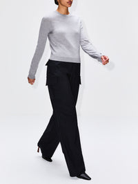 Straight Leg Trouser,BOTTEGA VENETA,DARK BLUE,Image 3