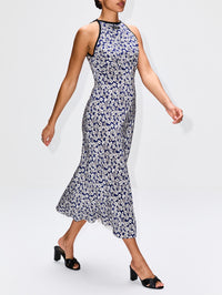 Floral Dress,MIU MIU,BLUE,Image 3
