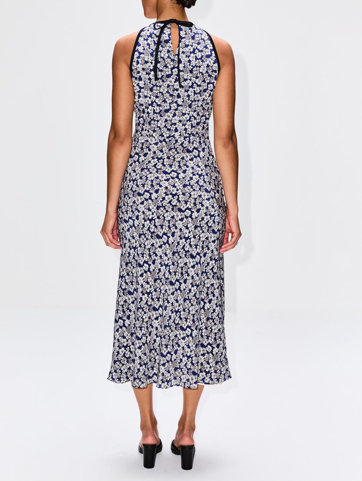 Floral Dress,MIU MIU,BLUE,Image 4