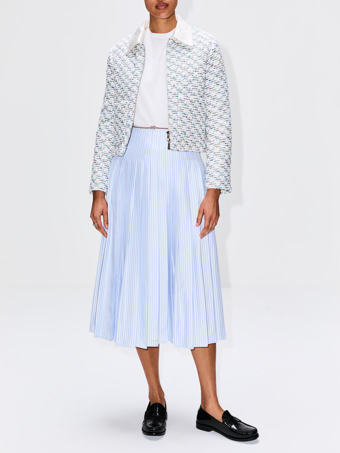 Down Patch Pocket Golf Jacket,THOM BROWNE,MEDIUM GREY,Image 1