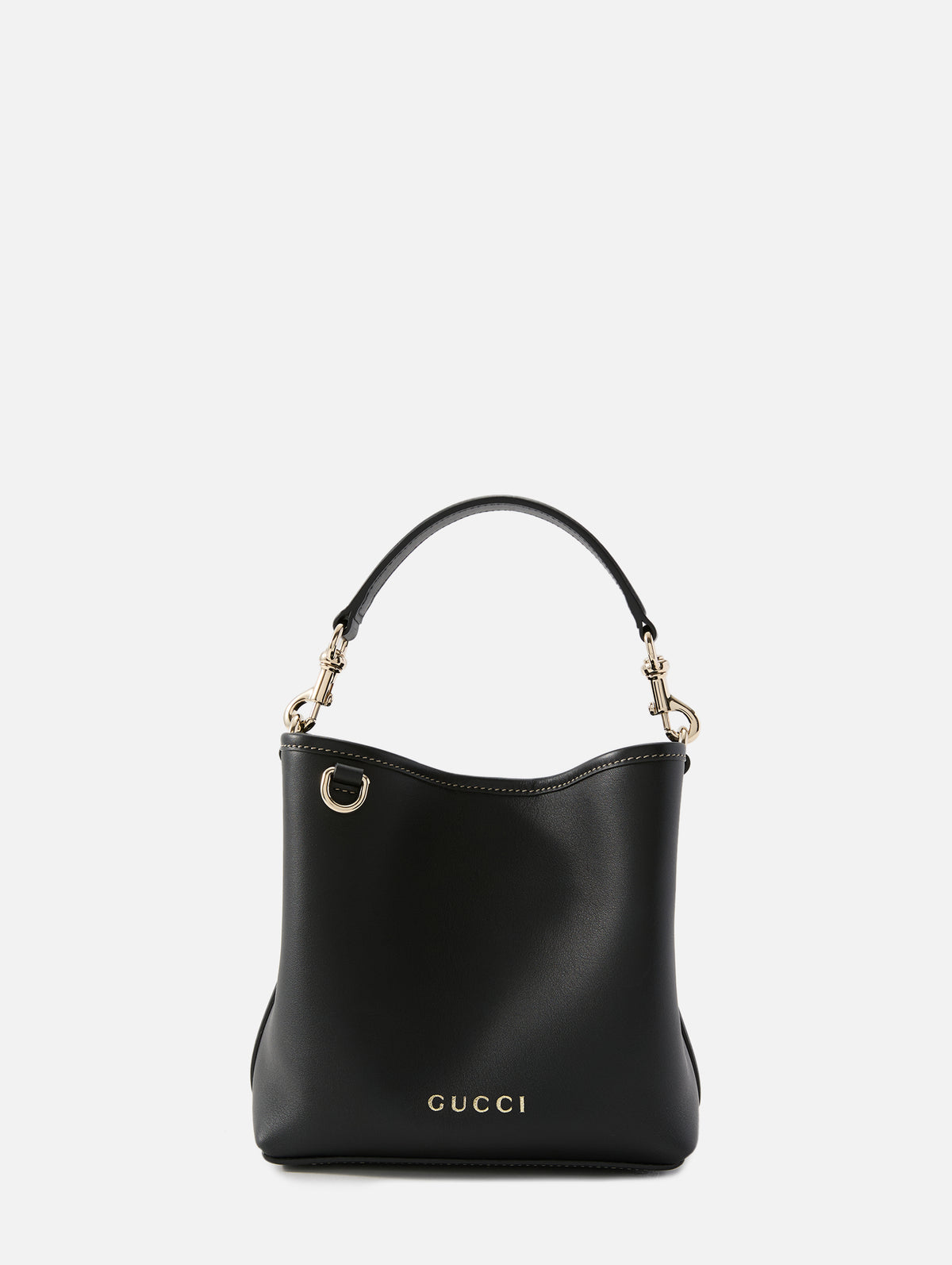 New Line Leather Shoulder Bag,GUCCI,BLACK,Image 1