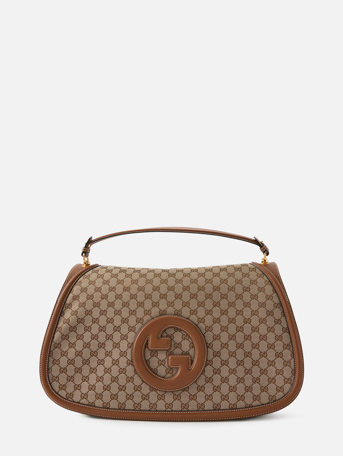 Large Blondie Shoulder Bag,GUCCI,BEIGE/DARK BROWN,Image 1