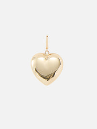 Large Puff Heart Charm,SHYLEE ROSE,YELLOW GOLD,Image 1