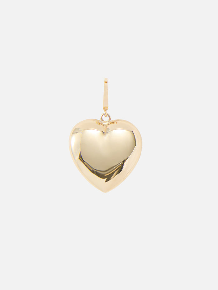 Large Puff Heart Charm,SHYLEE ROSE,YELLOW GOLD,Image 1