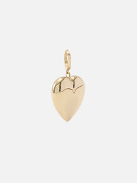 Large Puff Heart Charm,SHYLEE ROSE,YELLOW GOLD,Image 3