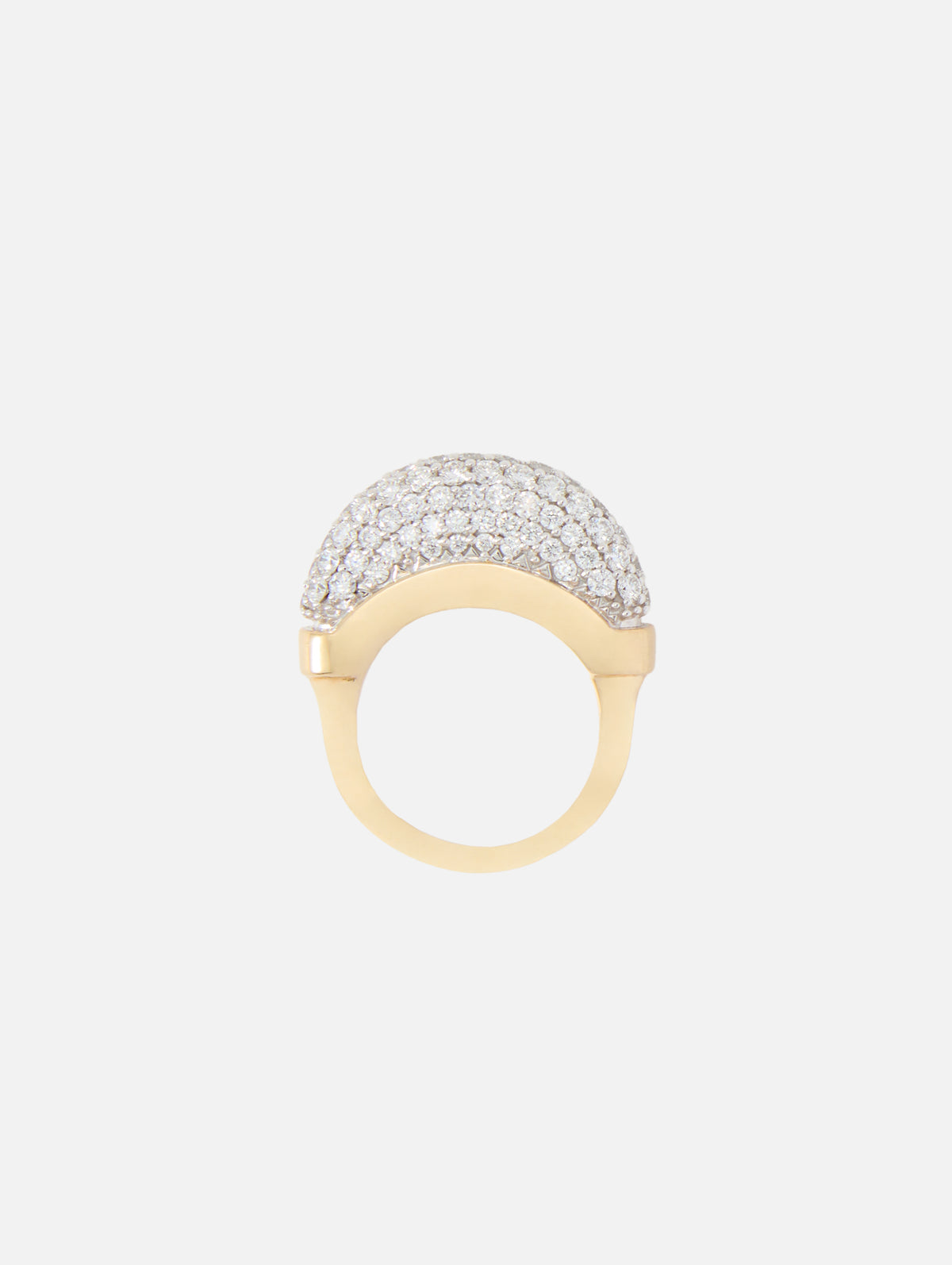 Diamond Pave Luna Ring,WYLD BOX JEWELRY,YELLOW GOLD,Image 1
