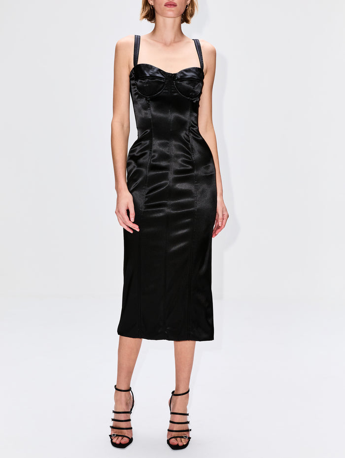 Bustier Dress,DOLCE & GABBANA,BLACK,Image 1