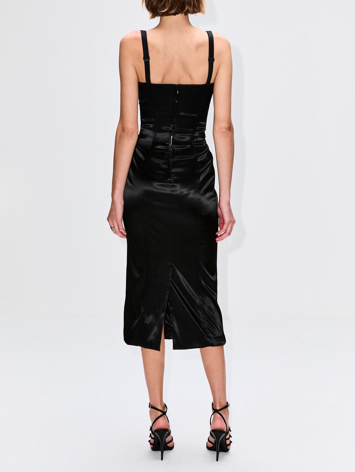 Bustier Dress,DOLCE & GABBANA,BLACK,Image 4