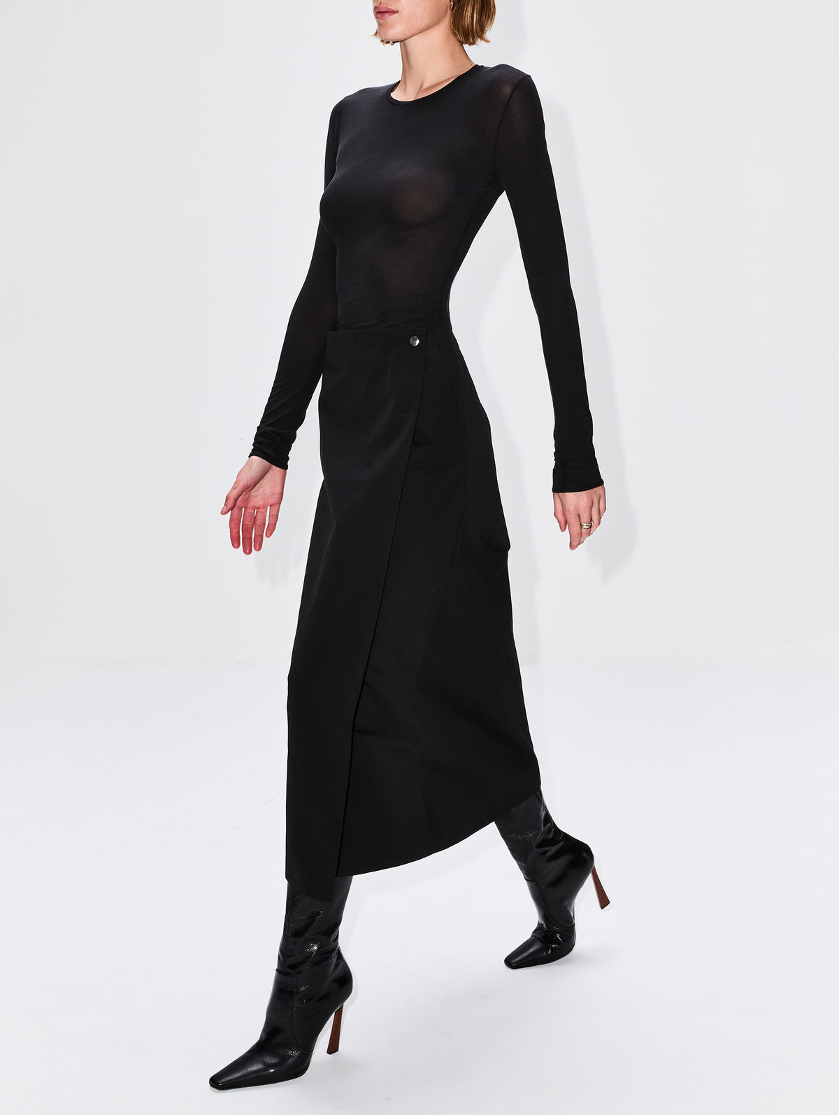 Carey Skirt,PARTOW,BLACK,Image 3