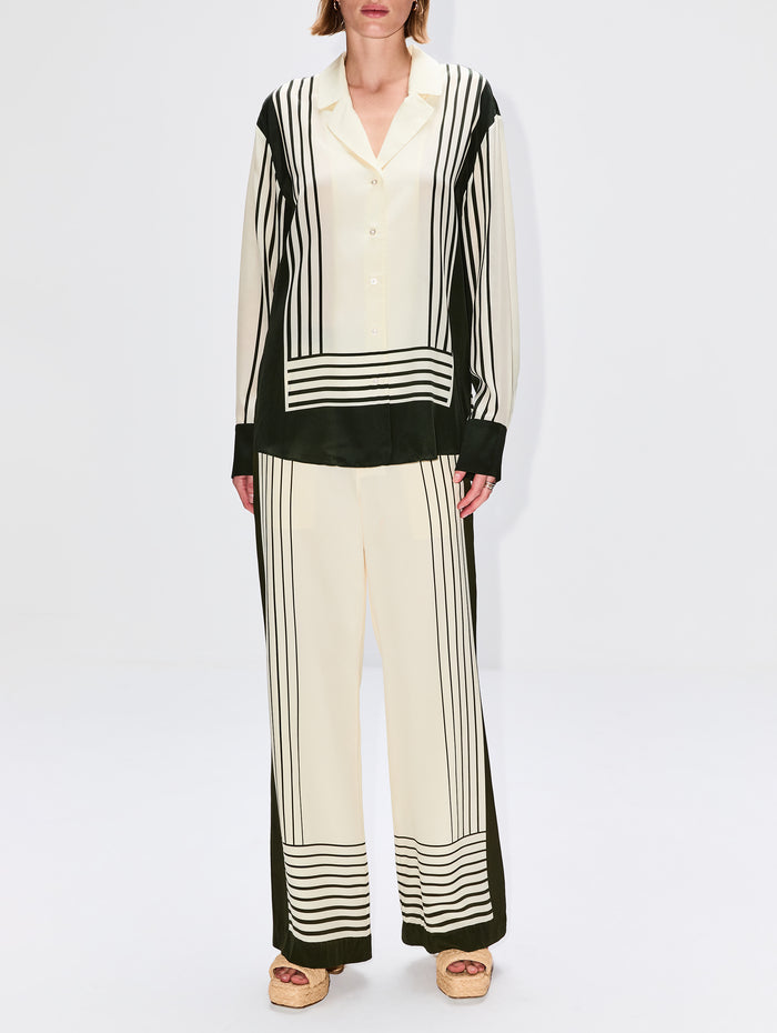 Leilana Shirt,SIR.,GARDEN STRIPE,Image 1