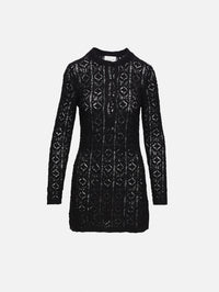 Evan Lace Stitch Dress,LOULOU DE SAISON,BLACK,Image 1