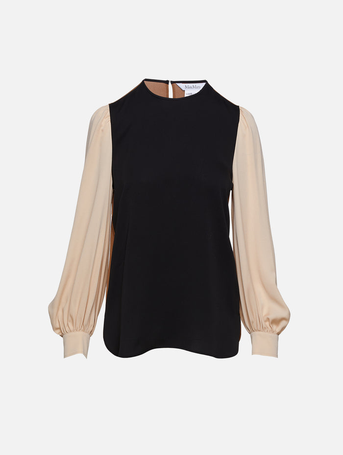 Cerea Blouse,MAX MARA,BLACK MULTI,Image 1