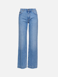 Wide Leg Jean,DOLCE & GABBANA,BLUE DENIM,Image 1