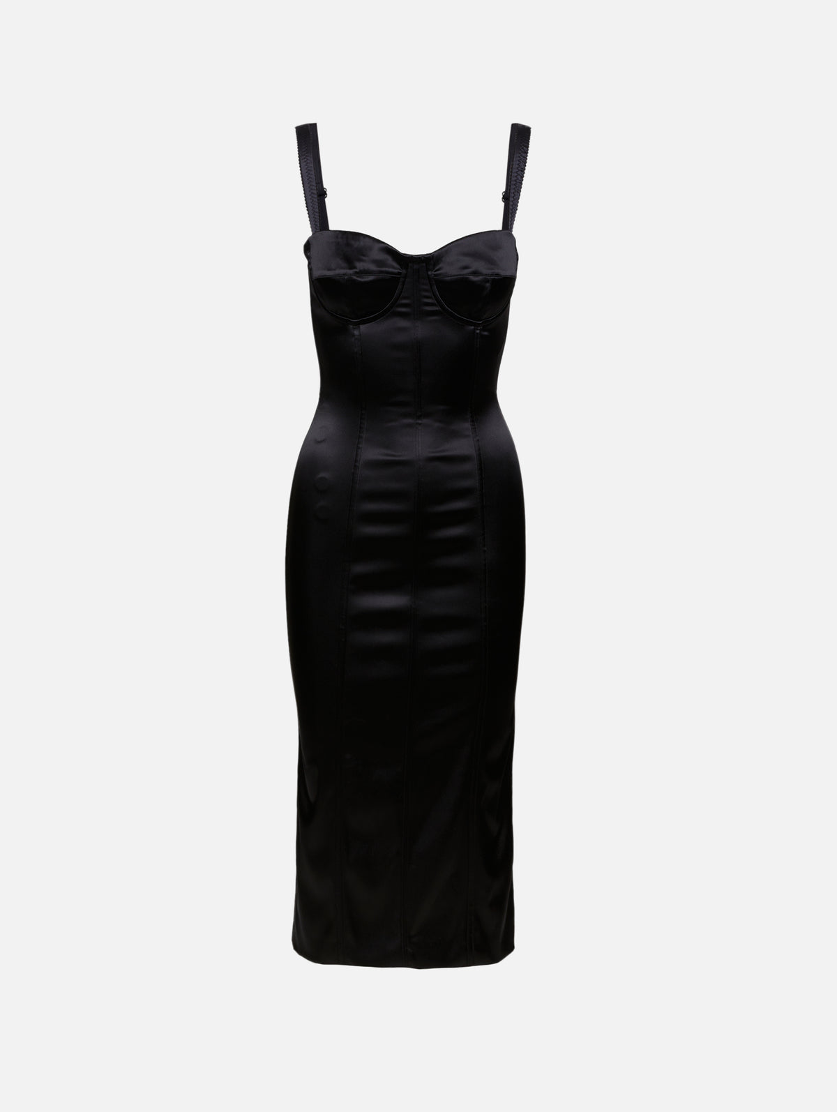 Bustier Dress,DOLCE & GABBANA,BLACK,Image 1