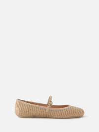Raffia Ballet Flat,GIANVITO ROSSI,NATURALE SAND,Image 1