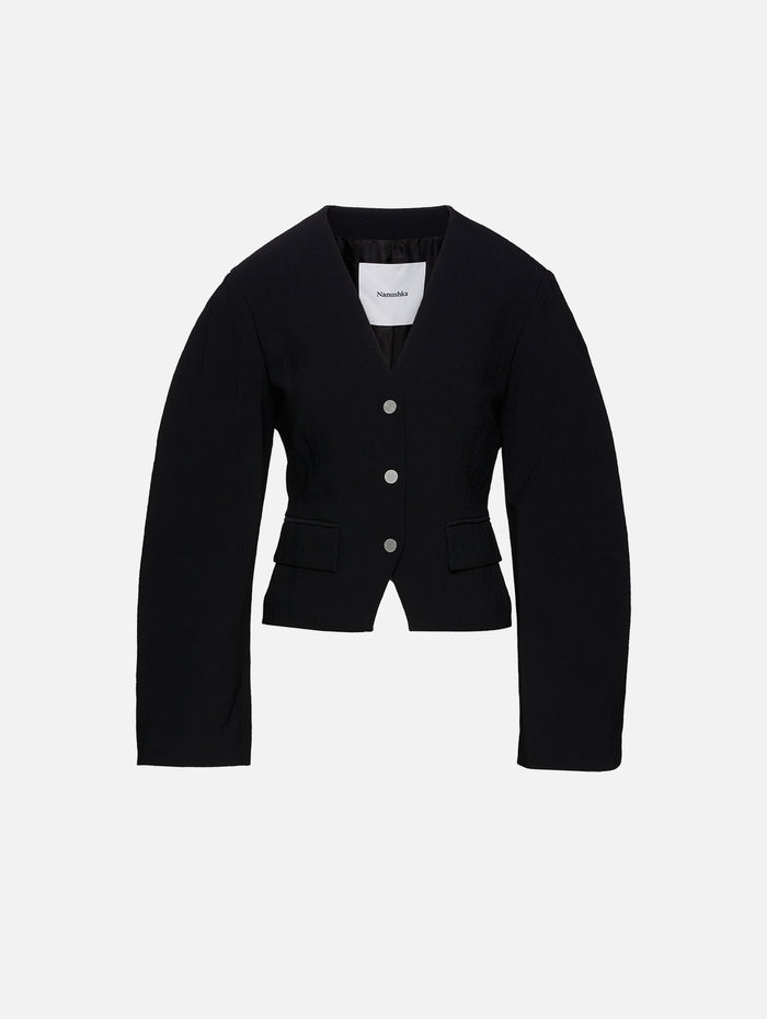 Kiyo Sweater,NANUSHKA,BLACK,Image 1