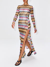 Long Cover Up,MISSONI MARE,MULTI WITH DARK BASE,Image 3