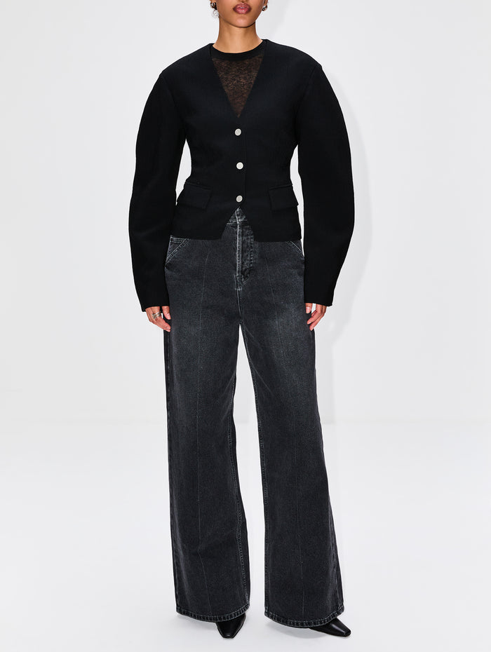 Kiyo Sweater,NANUSHKA,BLACK,Image 1