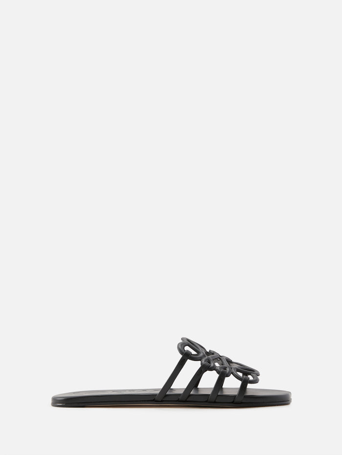 Petal Anagram Slide,LOEWE,BLACK,Image 1