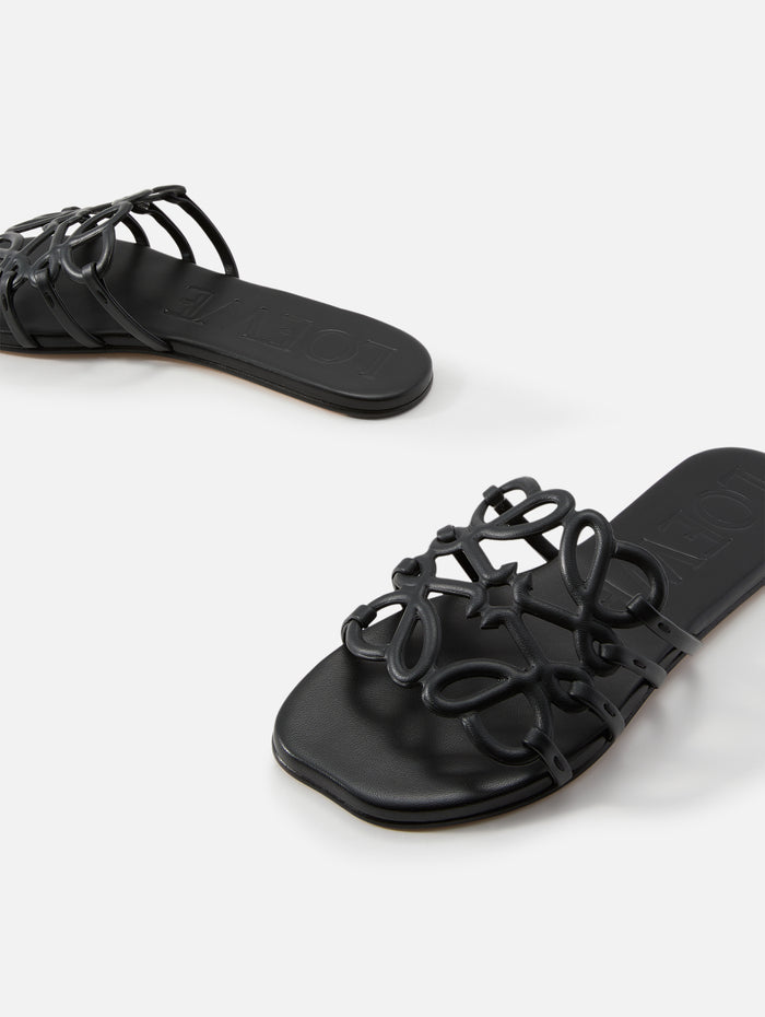 Petal Anagram Slide,LOEWE,BLACK,Image 1