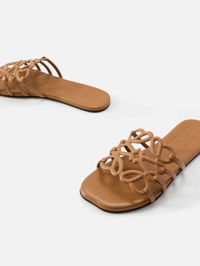 Petal Anagram Slide,LOEWE,CAMEL,Image 1