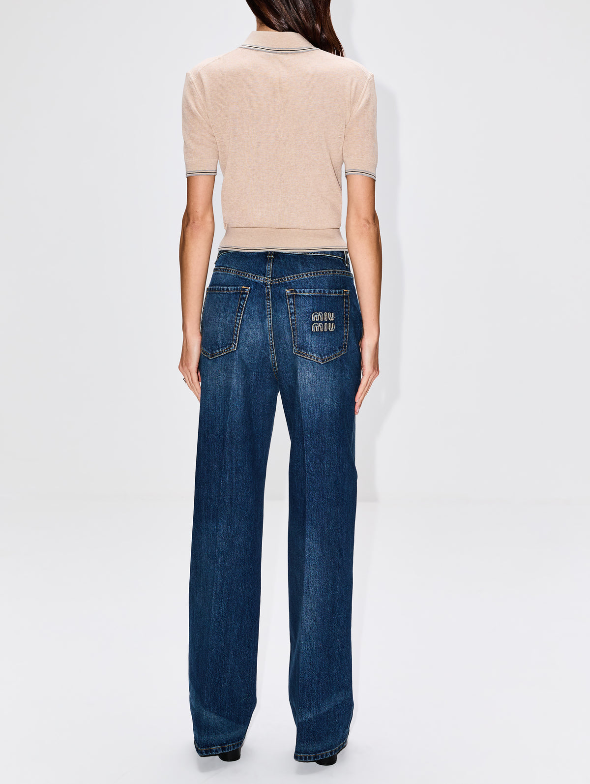 Flare Jean,MIU MIU,BLUE,Image 3
