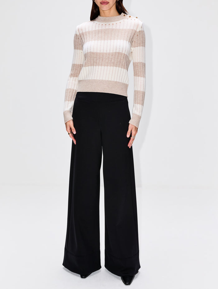 Alfea Sweater,MAX MARA,WHITE/BEIGE,Image 1