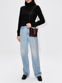 Le 5 à 7 Mini Bucket Bag,SAINT LAURENT,DARK SWEET CHOCOLATE,Image 2