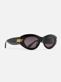 Bold Ribbon Beveled Oval Frame,KERING EYE - BOTTEGA VENETA,HAVANA,Image 2