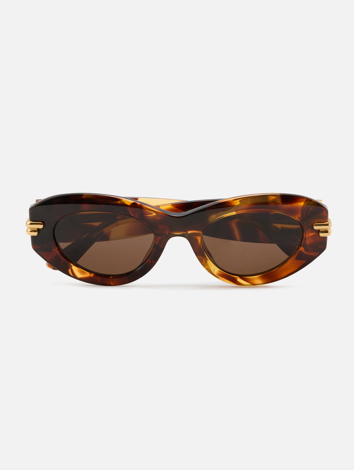 Bold Ribbon Beveled Oval Frame,KERING EYE - BOTTEGA VENETA,HAVANA,Image 3