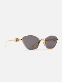 Anagram Metal Cat Eye Frame,LOEWE EYEWEAR,SHINY GOLD,Image 2