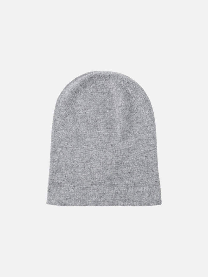 Cashmere Beanie,SAINT LAURENT,GRAPHITE,Image 1