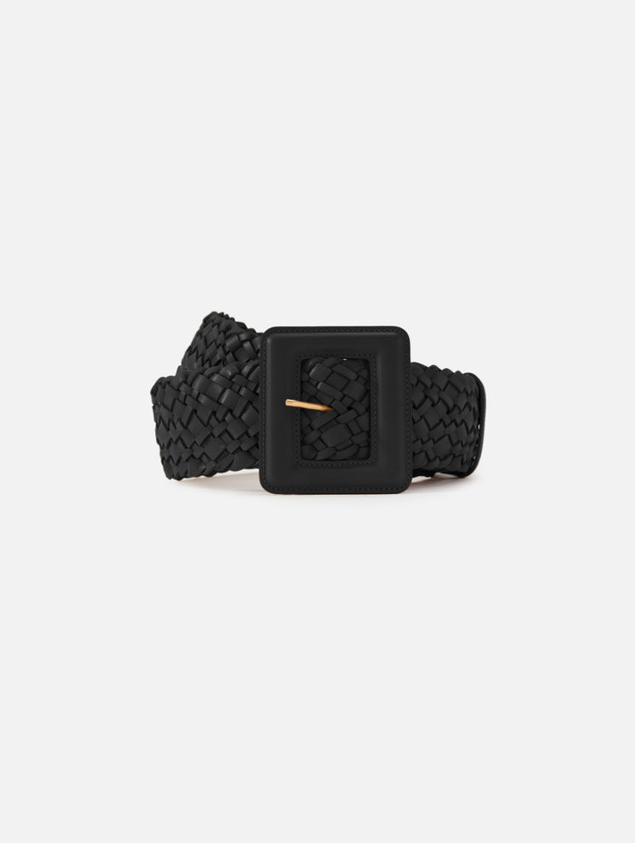 Cintura Woven Belt,SAINT LAURENT,BLACK,Image 1