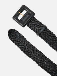Cintura Woven Belt,SAINT LAURENT,BLACK,Image 2