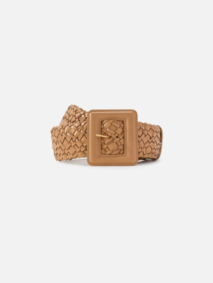 Cintura Woven Belt,SAINT LAURENT,WARM ALMOND,Image 1
