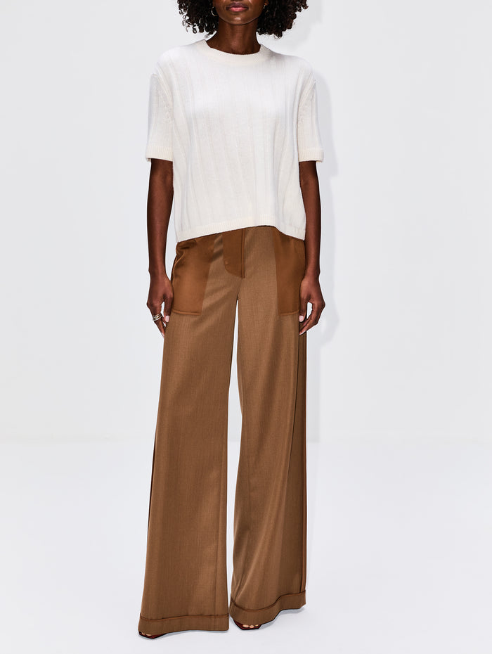 Duke Boxy Sweater,ELYSEWALKER LABEL,CHALK,Image 1